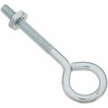 National 3/16 In. x 2-1/2 In. Zinc Eye Bolt with Hex Nut N221077